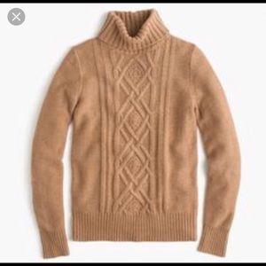 J. Crew Chunky Camel Turtleneck Sweater